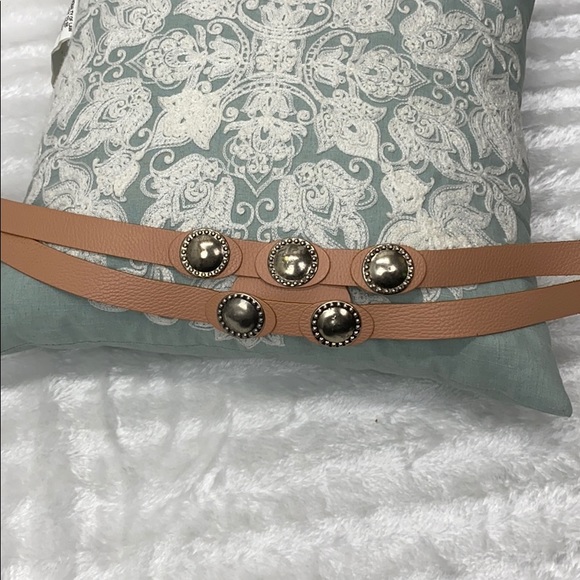 Gail Labelle genuine leather belt peach color - Picture 3 of 7